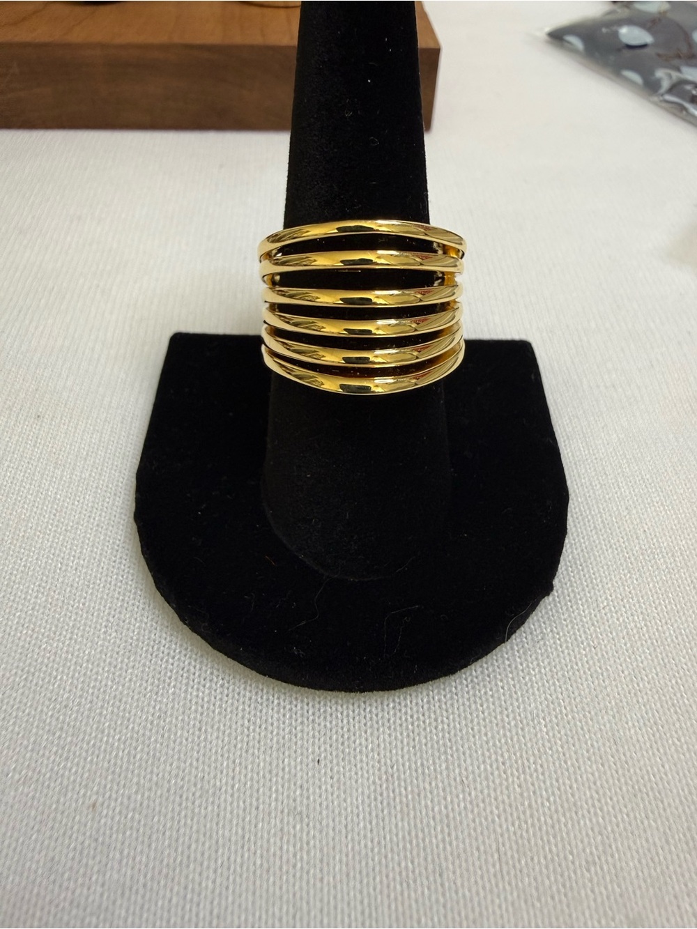 Gold Multi-Band Statement Ring - Women Jewelry size 9